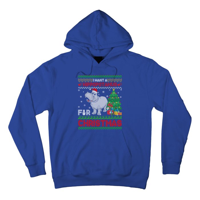 I Want A Hippopotamus For Christmas Hippo Pajamas Ugly Gift Hoodie