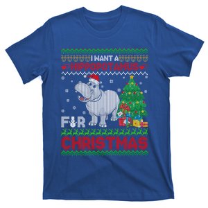 I Want A Hippopotamus For Christmas Hippo Pajamas Ugly Gift T-Shirt