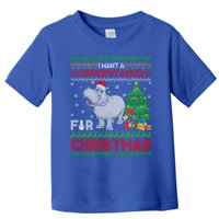 I Want A Hippopotamus For Christmas Hippo Pajamas Ugly Gift Toddler T-Shirt