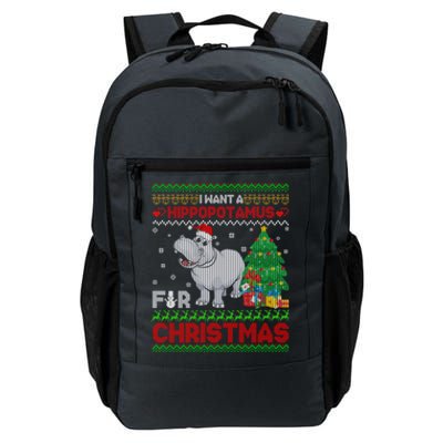 I Want A Hippopotamus For Christmas Hippo Pajamas Ugly Gift Daily Commute Backpack