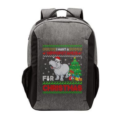 I Want A Hippopotamus For Christmas Hippo Pajamas Ugly Gift Vector Backpack