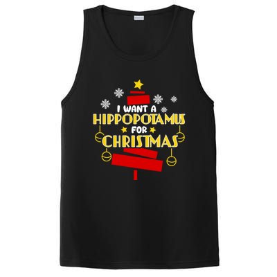 I Want A Hippopotamus For Christmas Xmas Hippo Gift PosiCharge Competitor Tank