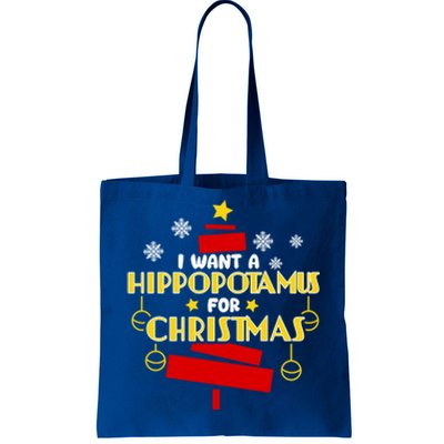 I Want A Hippopotamus For Christmas Xmas Hippo Gift Tote Bag