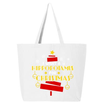 I Want A Hippopotamus For Christmas Xmas Hippo Gift 25L Jumbo Tote