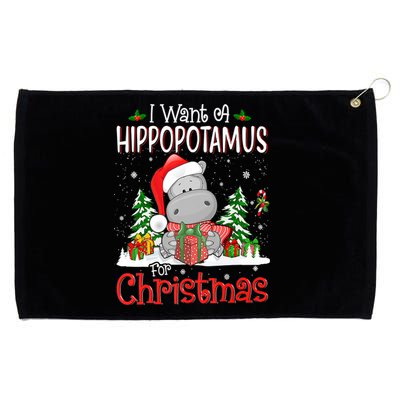 I Want A Hippopotamus For Christmas Xmas Hippo Grommeted Golf Towel