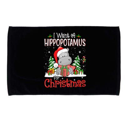 I Want A Hippopotamus For Christmas Xmas Hippo Microfiber Hand Towel