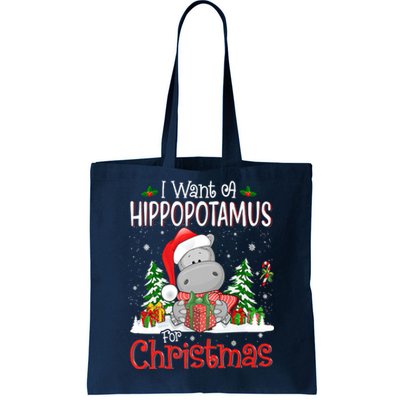 I Want A Hippopotamus For Christmas Xmas Hippo Tote Bag