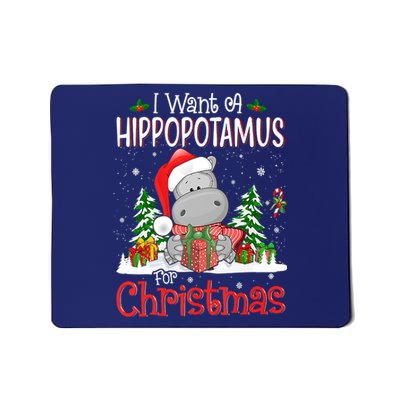 I Want A Hippopotamus For Christmas Xmas Hippo Mousepad