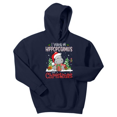 I Want A Hippopotamus For Christmas Xmas Hippo Kids Hoodie