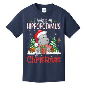 I Want A Hippopotamus For Christmas Xmas Hippo Kids T-Shirt