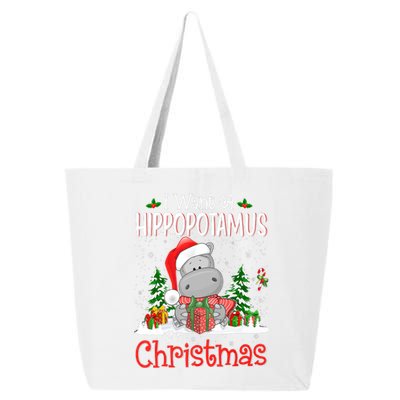 I Want A Hippopotamus For Christmas Xmas Hippo 25L Jumbo Tote