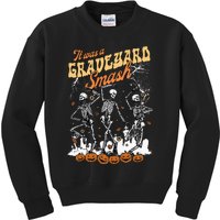 It Was A Graveyard Smash Skeleton Spooky Season Halloween Kids Sweatshirt