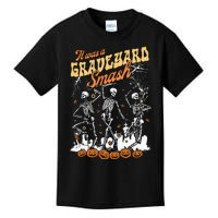 It Was A Graveyard Smash Skeleton Spooky Season Halloween Kids T-Shirt