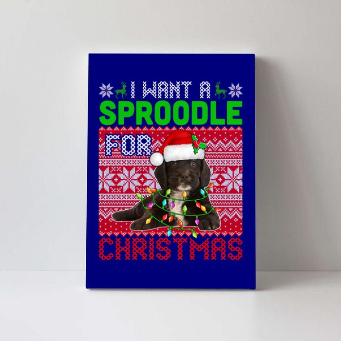 I Want A Sproodle For Christmas Santa Dog Lover Owner Meaningful Gift Canvas