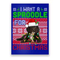 I Want A Sproodle For Christmas Santa Dog Lover Owner Meaningful Gift Poster