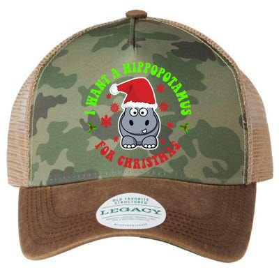 I Want A Hippopotamus For Christmas Meaningful Gift Xmas Hippo Gift Legacy Tie Dye Trucker Hat