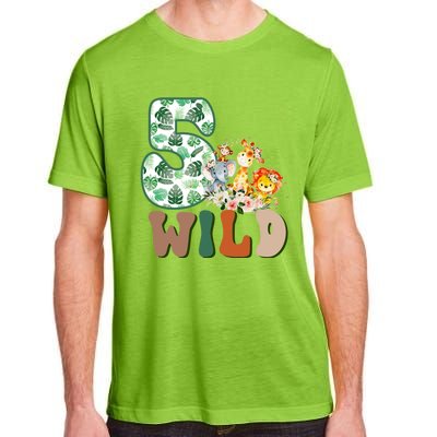 Im Wild And 5 Birthday Safari Jungle Zoo 5th Bday Fifth Gift Adult ChromaSoft Performance T-Shirt