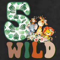 Im Wild And 5 Birthday Safari Jungle Zoo 5th Bday Fifth Gift Cool Comfort Performance Bucket Hat