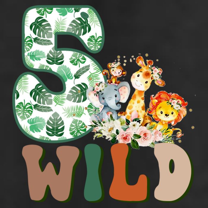 Im Wild And 5 Birthday Safari Jungle Zoo 5th Bday Fifth Gift Cool Comfort Performance Bucket Hat