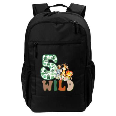 Im Wild And 5 Birthday Safari Jungle Zoo 5th Bday Fifth Gift Backpack