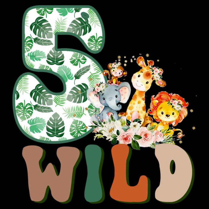 Im Wild And 5 Birthday Safari Jungle Zoo 5th Bday Fifth Gift Sustainable Bucket Hat