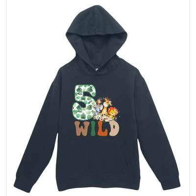 Im Wild And 5 Birthday Safari Jungle Zoo 5th Bday Fifth Gift Urban Pullover Hoodie