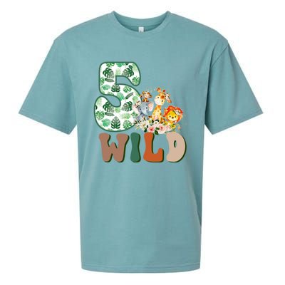 Im Wild And 5 Birthday Safari Jungle Zoo 5th Bday Fifth Gift Sueded Cloud Jersey T-Shirt