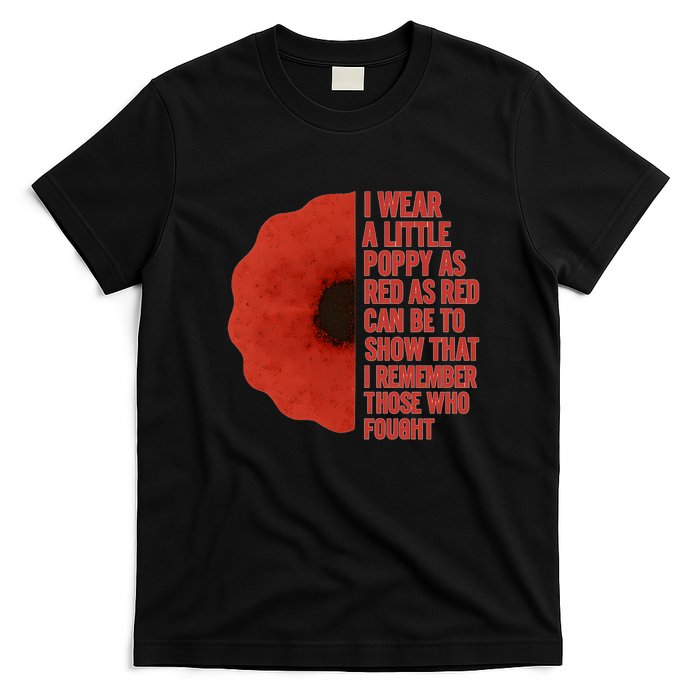 I Wear a Little Poppy T-Shirt