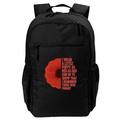 I Wear a Little Poppy Backpack