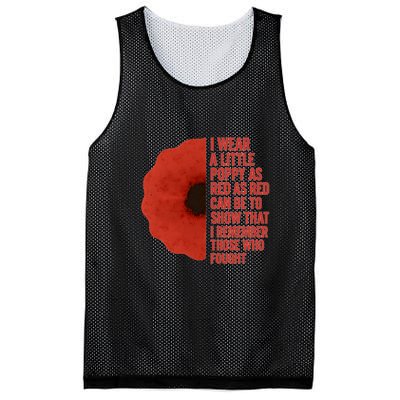 I Wear a Little Poppy Mesh Reversible Basketball Jersey Tank