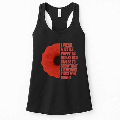 I Wear a Little Poppy Womens Tank Top