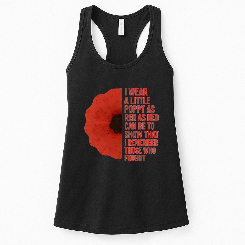 I Wear a Little Poppy Womens Tank Top
