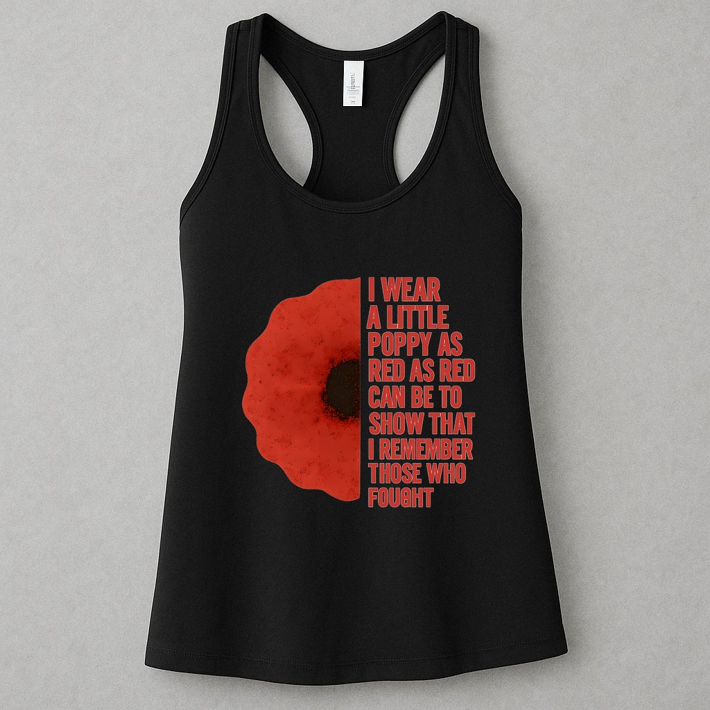 I Wear a Little Poppy Womens Tank Top