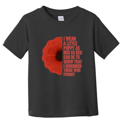 I Wear a Little Poppy Toddler T-Shirt