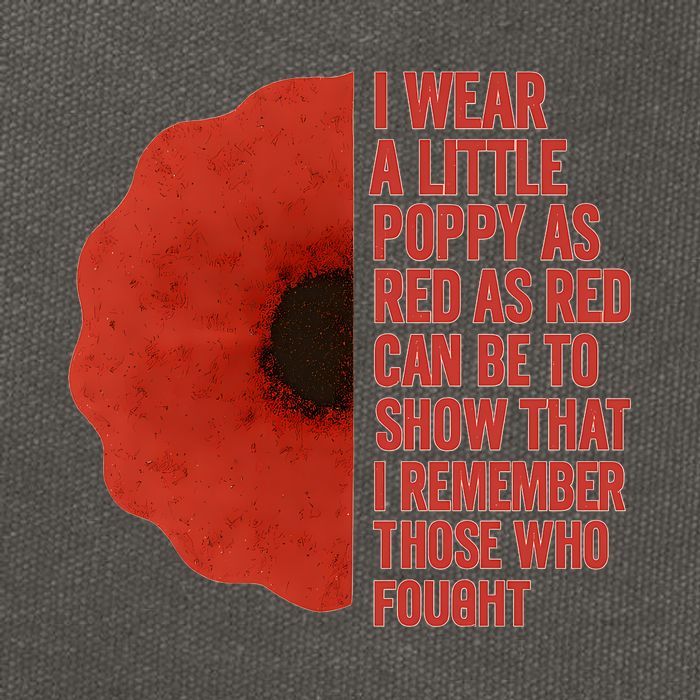 I Wear a Little Poppy Cotton Canvas Backpack