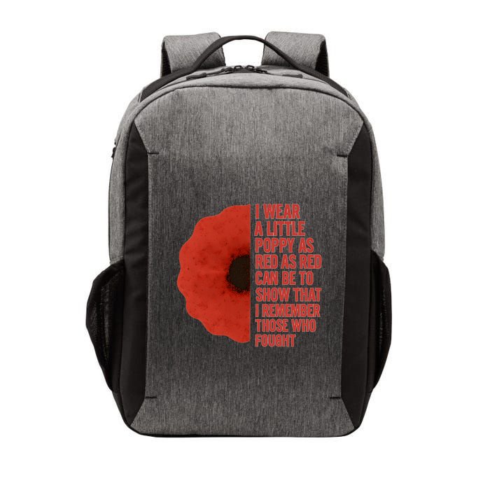 I Wear a Little Poppy Vector Backpack