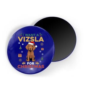 I Want A Vizsla For Christmas Cute Dog Lover Family Pajama Gift Magnet