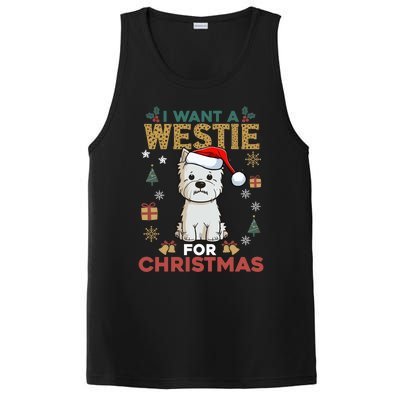 I Want A Westie For Christmas Cute Dog Lover Family Pajama Gift PosiCharge Competitor Tank