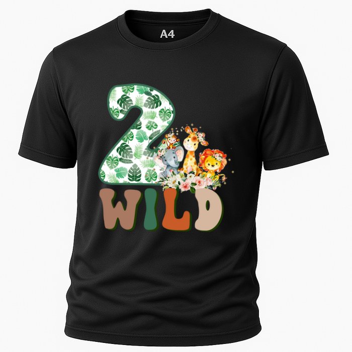Im Wild And 2 Birthday Safari Jungle Zoo 2nd Bday Fifth Gift Cooling Performance Crew T-Shirt