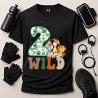 Im Wild And 2 Birthday Safari Jungle Zoo 2nd Bday Fifth Gift Cooling Performance Crew T-Shirt