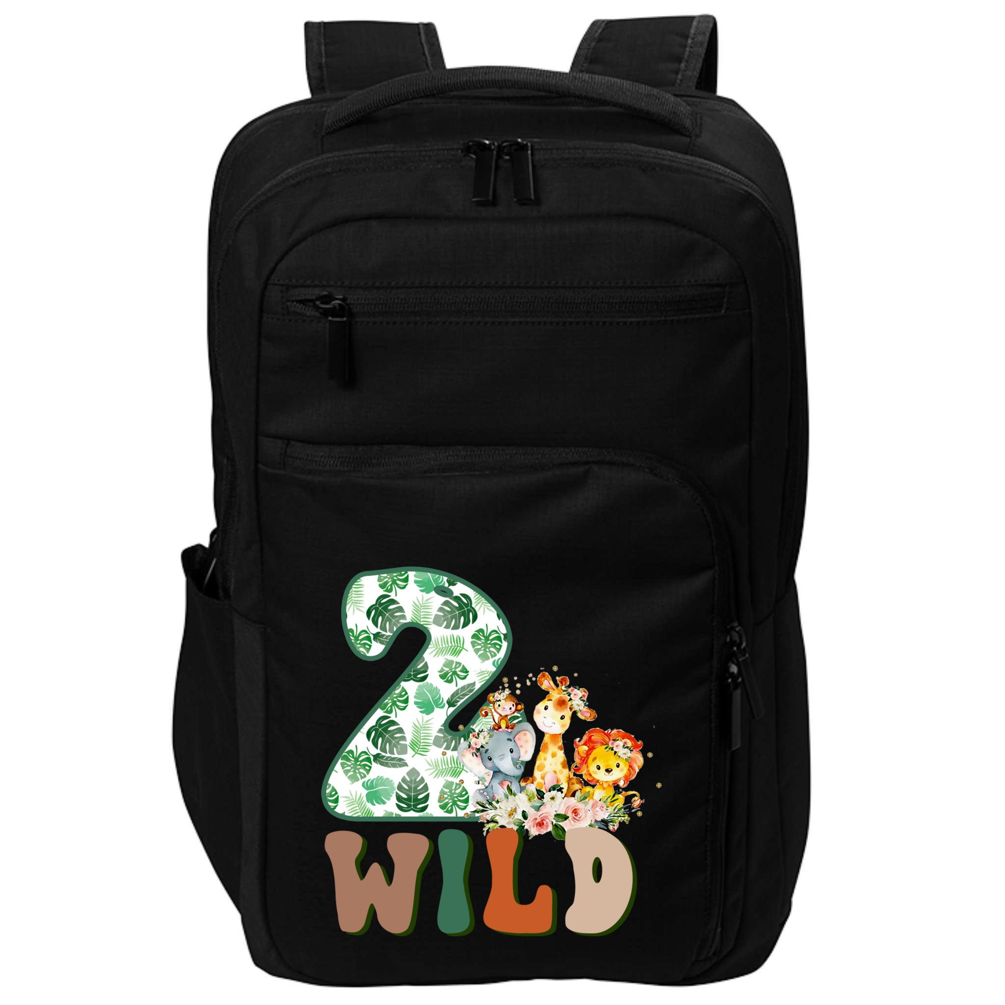 Im Wild And 2 Birthday Safari Jungle Zoo 2nd Bday Fifth Gift Impact Tech Backpack