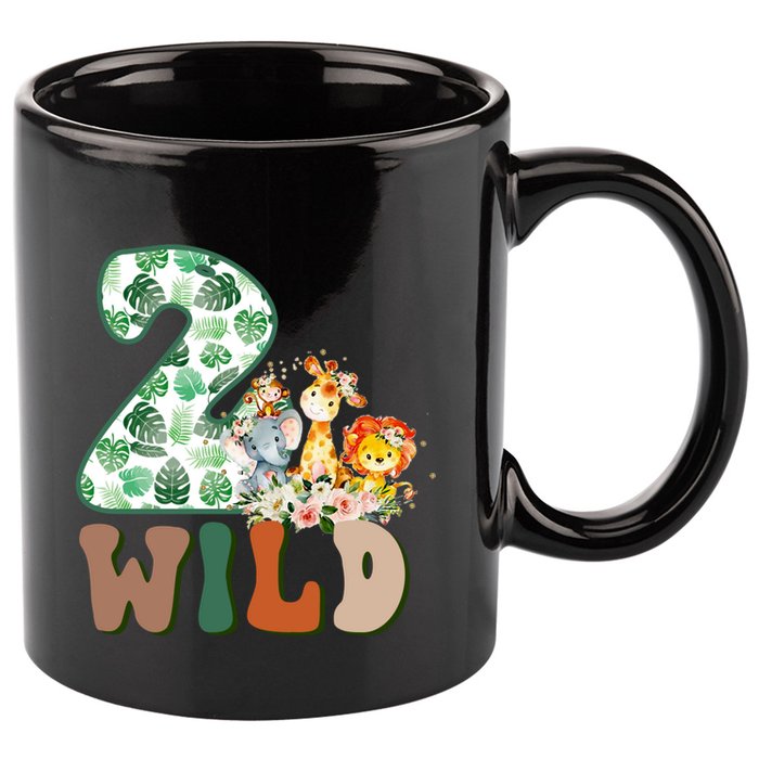 Im Wild And 2 Birthday Safari Jungle Zoo 2nd Bday Fifth Gift 11oz C Handle Ceramic Mug