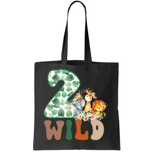 Im Wild And 2 Birthday Safari Jungle Zoo 2nd Bday Fifth Gift Tote Bag