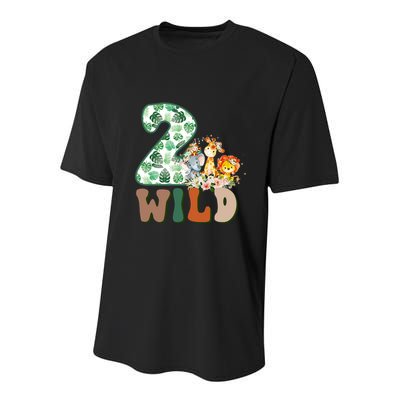 Im Wild And 2 Birthday Safari Jungle Zoo 2nd Bday Fifth Gift Youth Performance Sprint T-Shirt