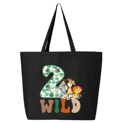 Im Wild And 2 Birthday Safari Jungle Zoo 2nd Bday Fifth Gift 25L Jumbo Tote