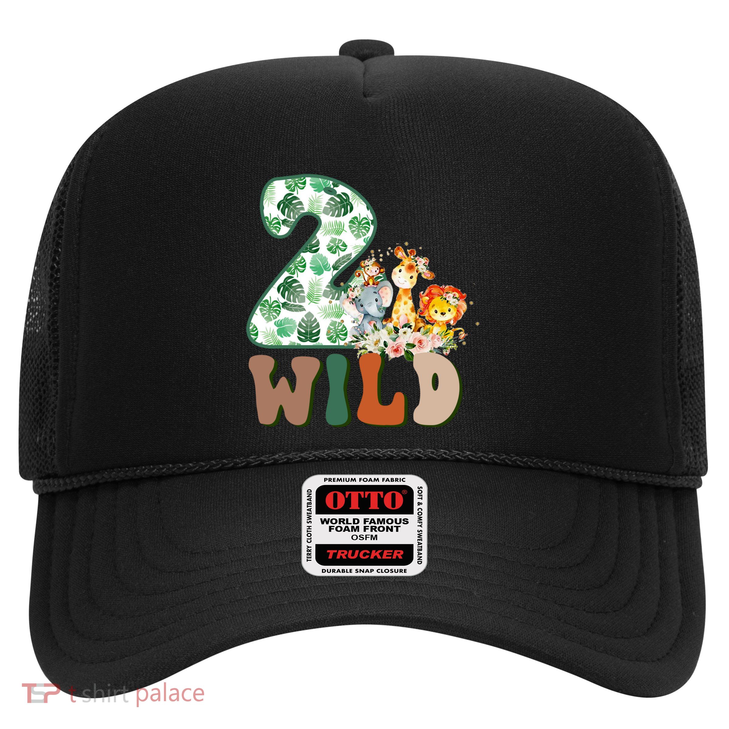 Im Wild And 2 Birthday Safari Jungle Zoo 2nd Bday Fifth Gift Trucker Hat