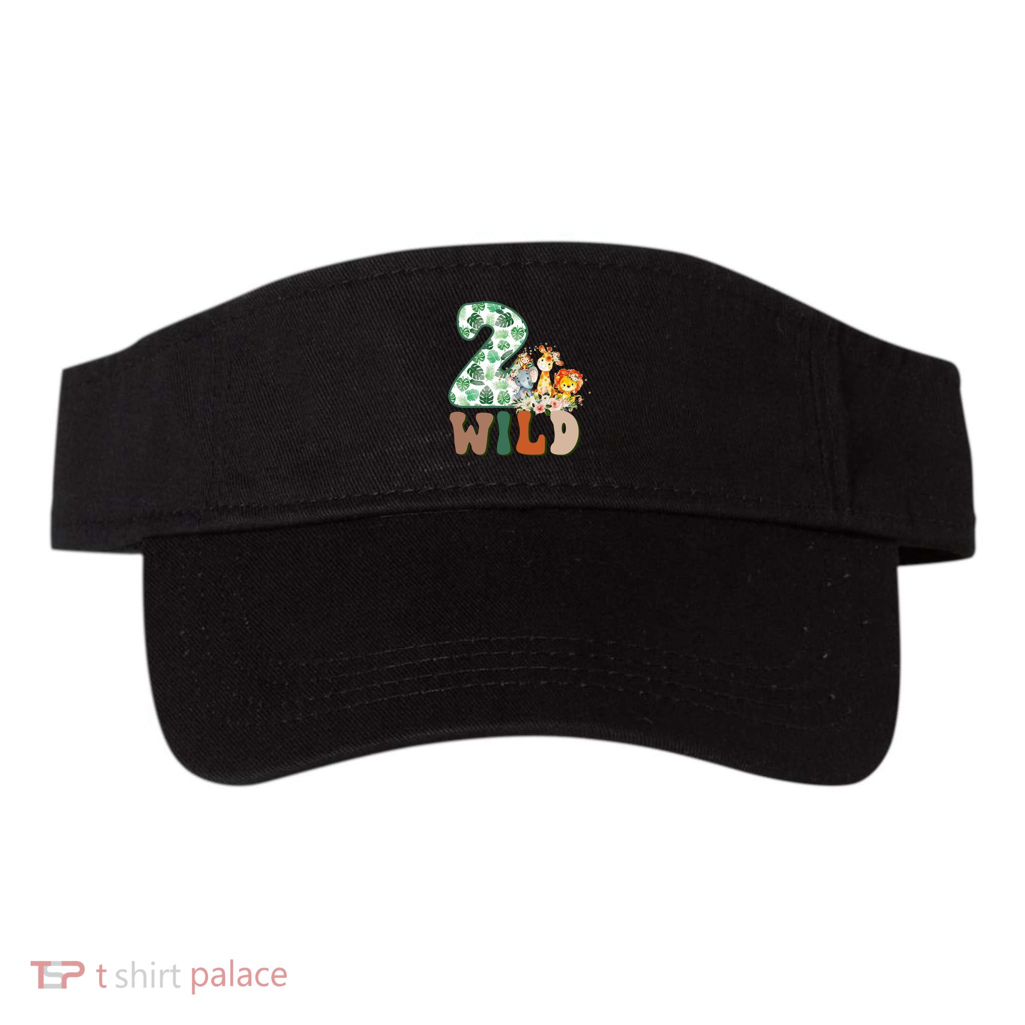 Im Wild And 2 Birthday Safari Jungle Zoo 2nd Bday Fifth Gift Visor