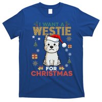 I Want A Westie For Christmas Cute Dog Lover Family Pajama Cute Gift T-Shirt