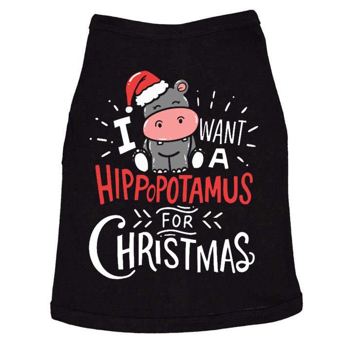 I Want A Hippopotamus For Christmas Funny Cute Doggie Tank