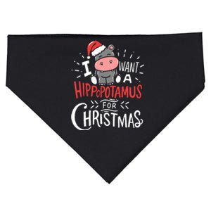 I Want A Hippopotamus For Christmas Funny Cute USA-Made Doggie Bandana